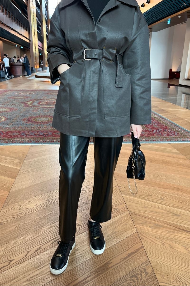 Tasarım Ceket Kahverengi