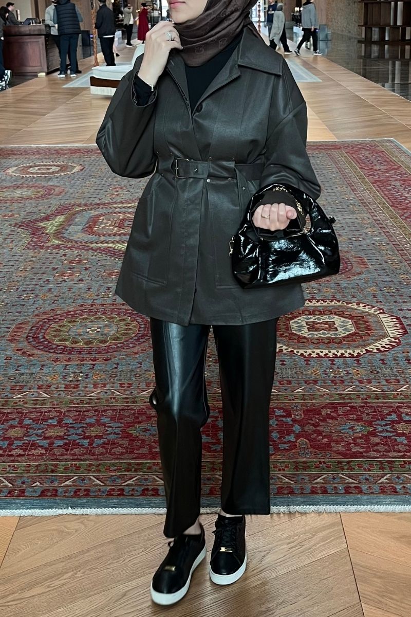 Tasarım Ceket Kahverengi