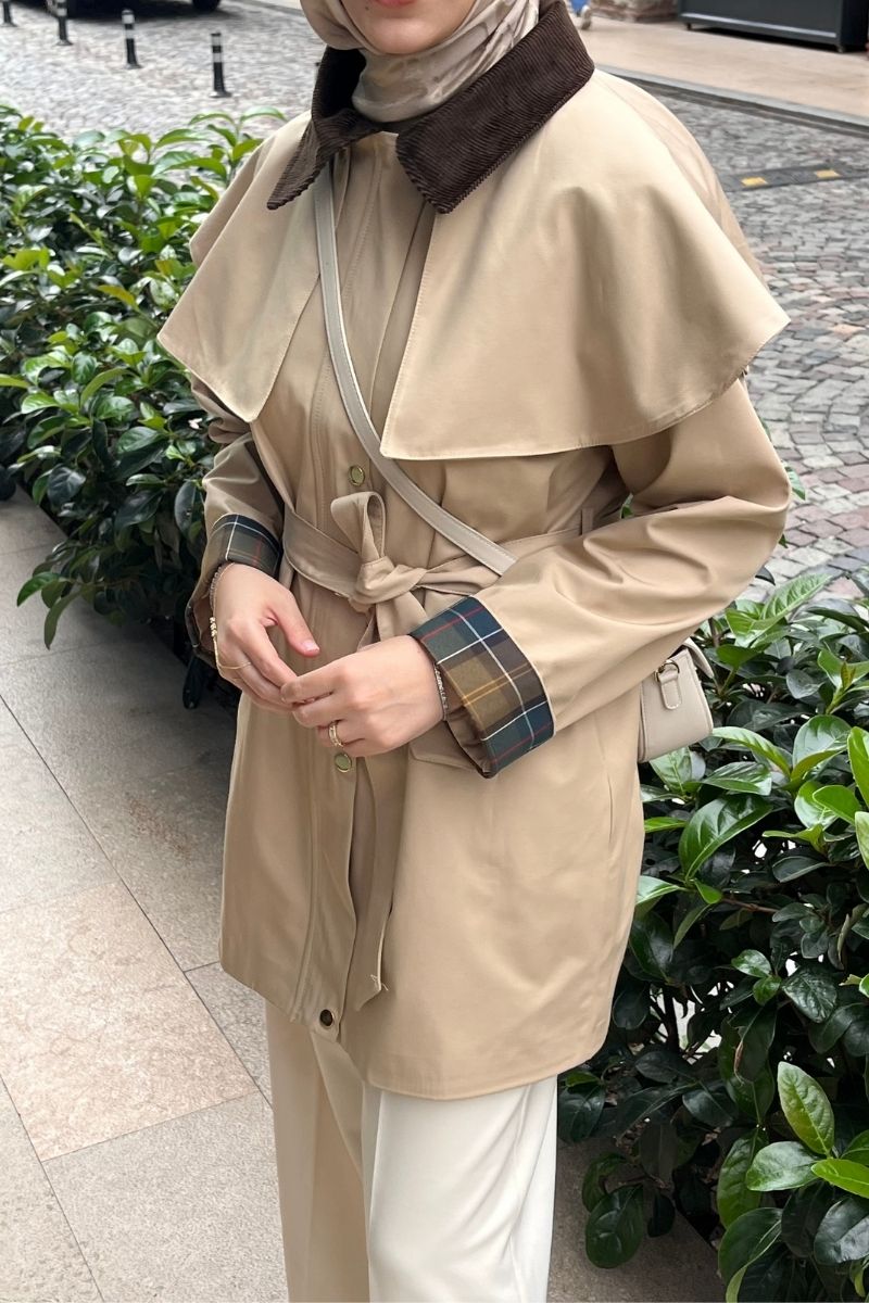 Seyyar Pelerinli Trençkot