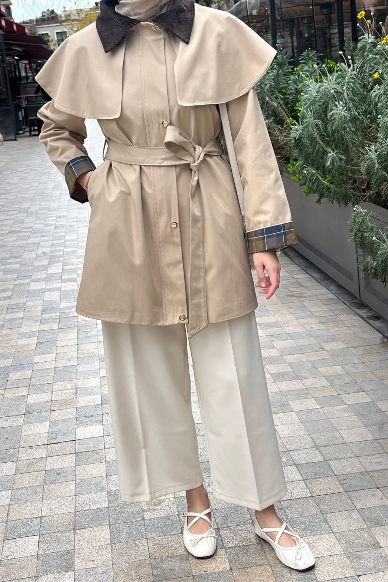 Seyyar Pelerinli Trençkot