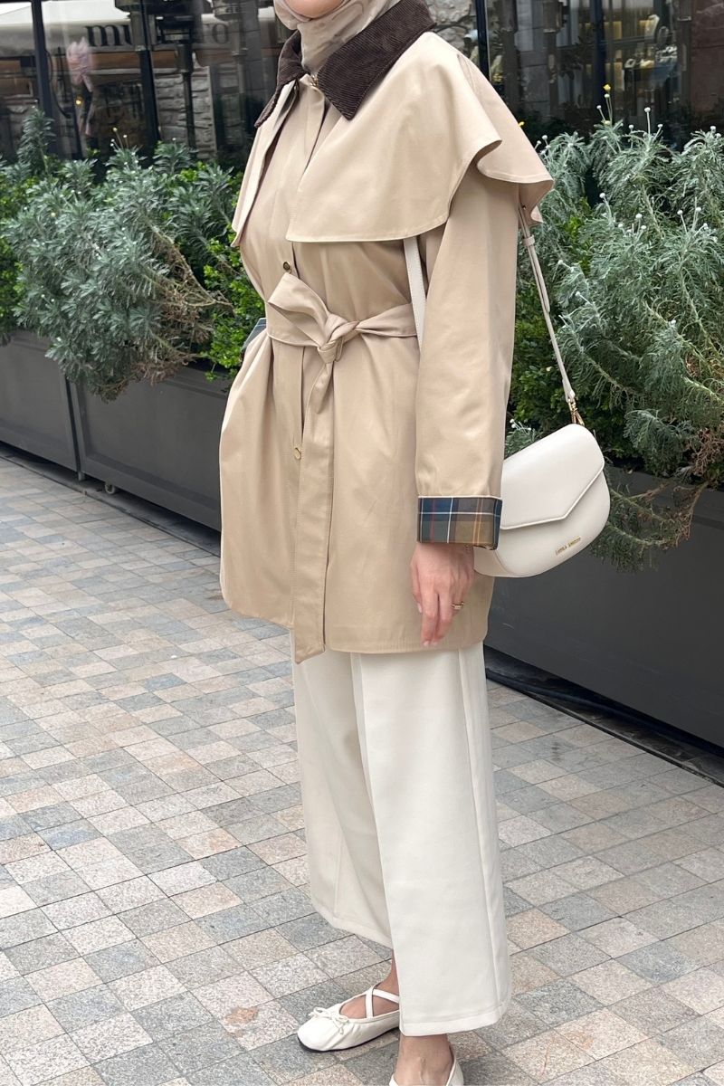 Seyyar Pelerinli Trençkot